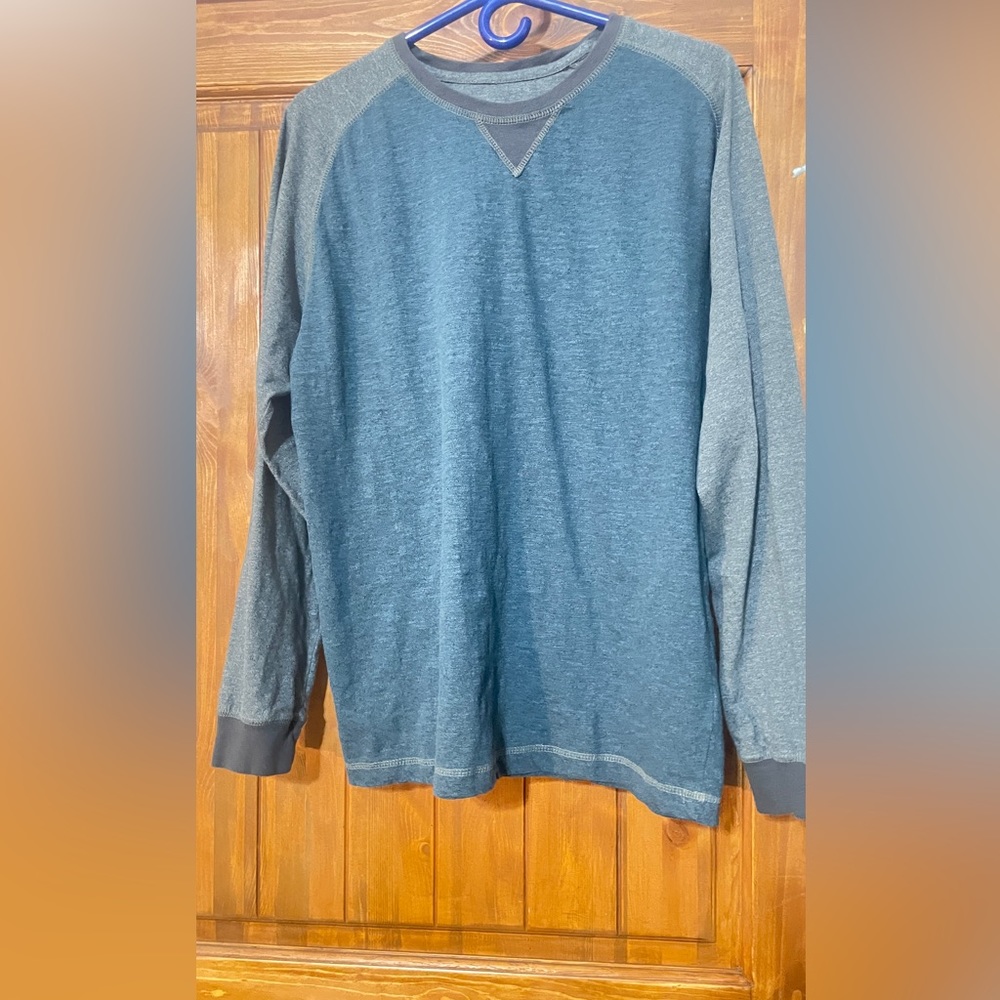 REDHEAD BRAND BLUE/GREY LONG SLEEVE SHIRT